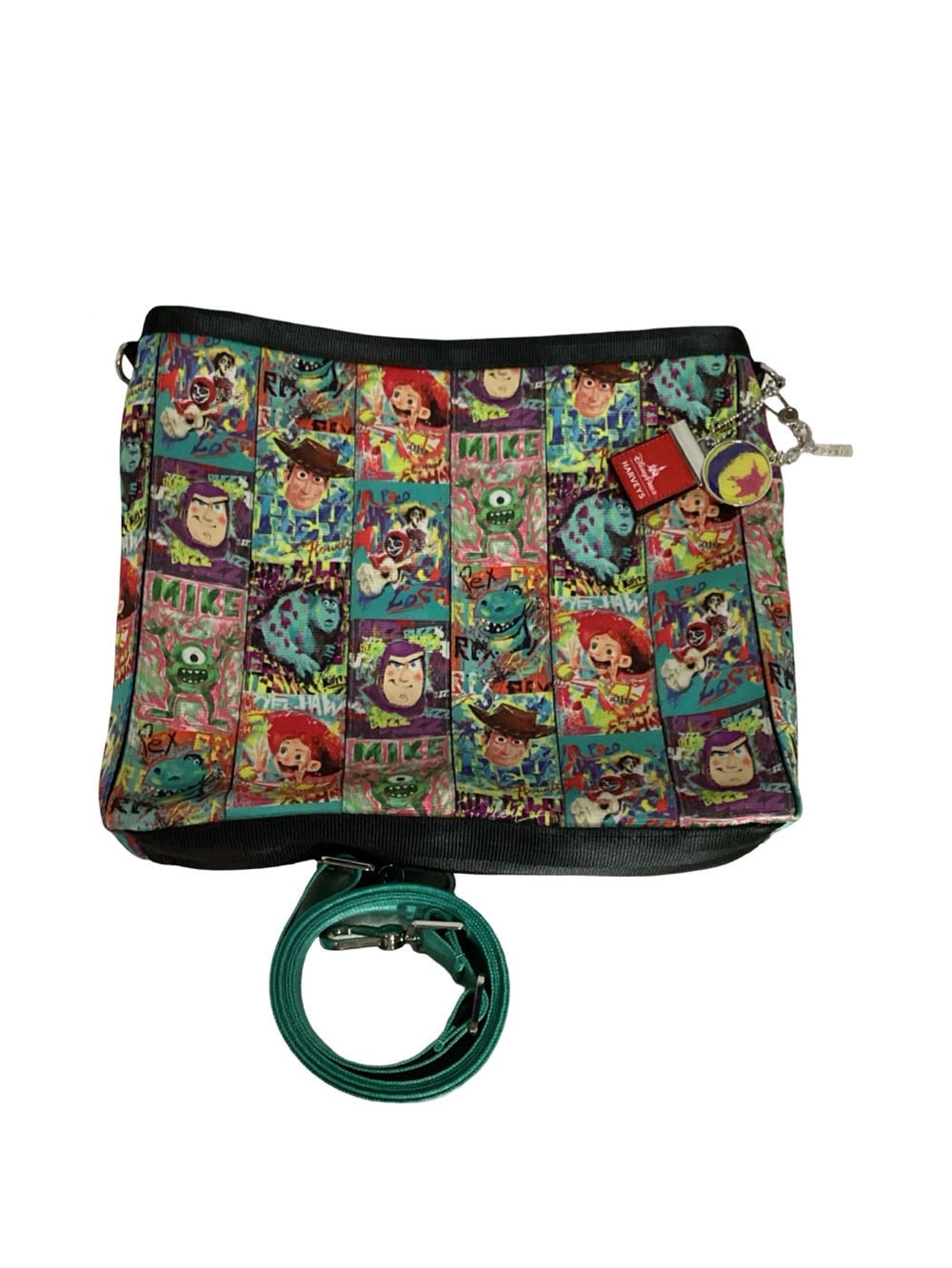 Harveys 2024 Disney Parks Pixar Character Crossbody Seatbelt Bag with Charms EUC